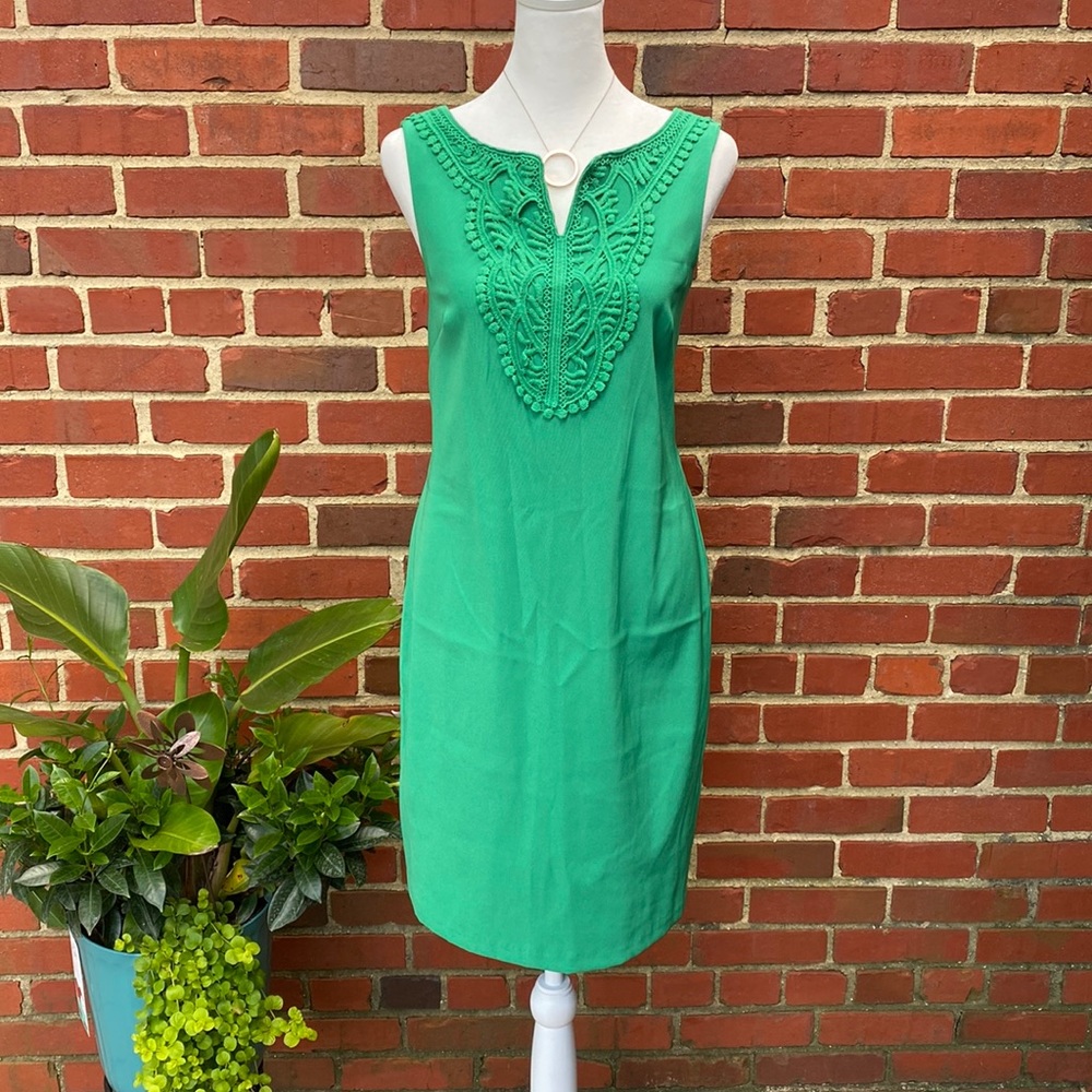 Green Embroidered Dress